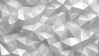 A clean and modern 3d render of a white geometric abstract polygon background.