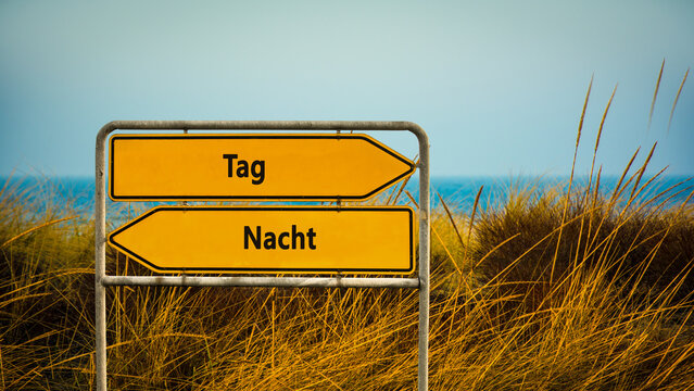 Signposts the direct way to day versus night