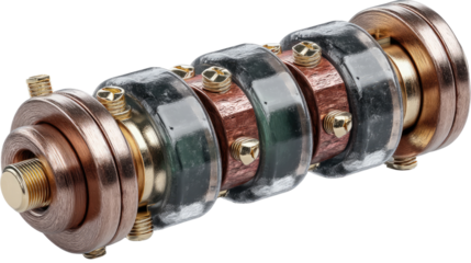 Industrial Metallic Component: A close-up view showcasing a sophisticated, intricately designed industrial component, reflecting technical precision and engineering expertise.