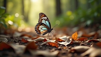 Obraz premium butterfly on a flower