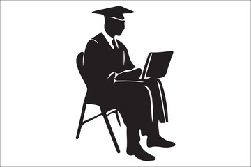 Graduation Cap Silhouette Celebrating Student Achievement.