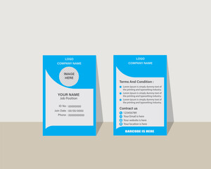 Fototapeta premium Print, ID card, Vector template for Print, Professional ID card, Identity Card, Creative Design, Customizable design for Print or digital use, Adobe Illustrator Vector file, high-quality for Branding.
