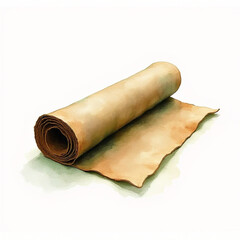 Fototapeta premium A delicate watercolor scene of a leather brush roll