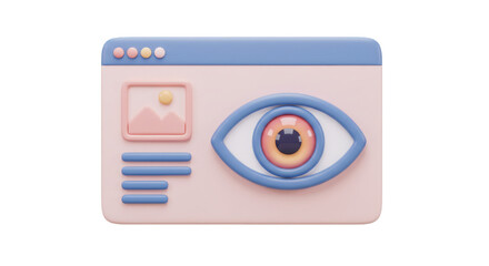 Isolated Web Design Element with Eye