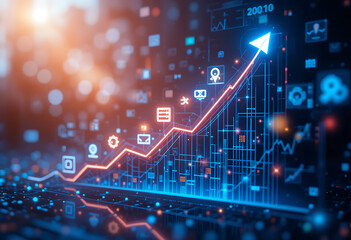 Financial Growth and Technology Concept