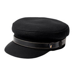 Stylish black hat with a vintage design for any occasion. PNG image, transparent background