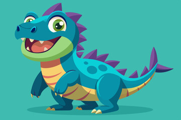 Cute Cartoon Baby Dragon Illustration for Childrens Book