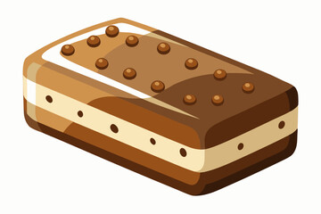 Delicious Chocolate Ice Cream Sandwich with Chocolate Chips