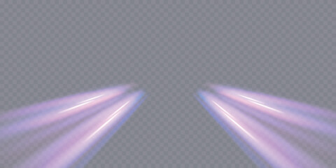 Neon stripes in the form of drill, turns and swirl. Illustration of high speed concept. Image of speed motion on the road. Abstract background in blue and purple neon glow colors. © A_stock