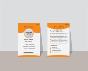 Print, ID card, Vector template for Print, Professional ID card, Identity Card, Creative Design, Customizable design for Print or digital use, Adobe Illustrator Vector file, high-quality for Branding.