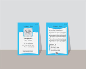 Print, ID card, Vector template for Print, Professional ID card, Identity Card, Creative Design, Customizable design for Print or digital use, Adobe Illustrator Vector file, high-quality for Branding.