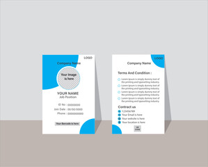 Print, ID card, Vector template for Print, Professional ID card, Identity Card, Creative Design, Customizable design for Print or digital use, Adobe Illustrator Vector file, high-quality for Branding.