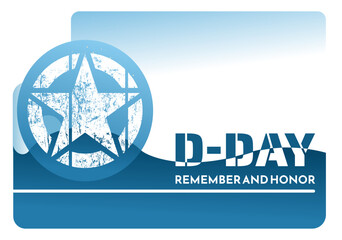 D-Day. Remembrance and Honor – banner, poster, vector illustration