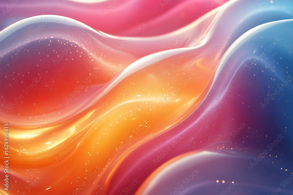 Poster dynamic abstract wallpaper, modern technology innovation concep generative ai