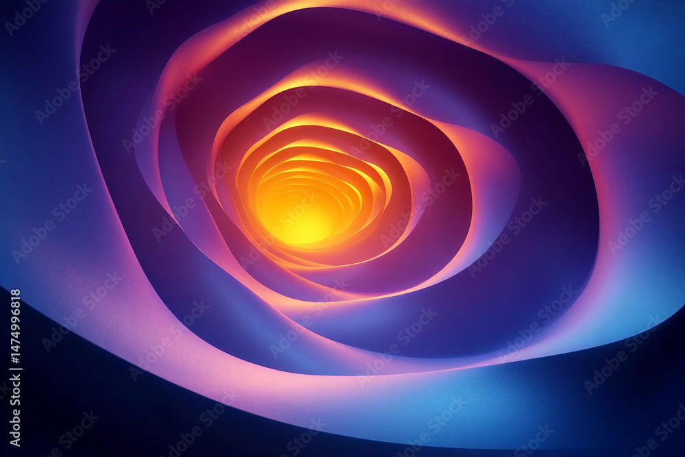 Aufkleber futuristic background with creative elements generative ai