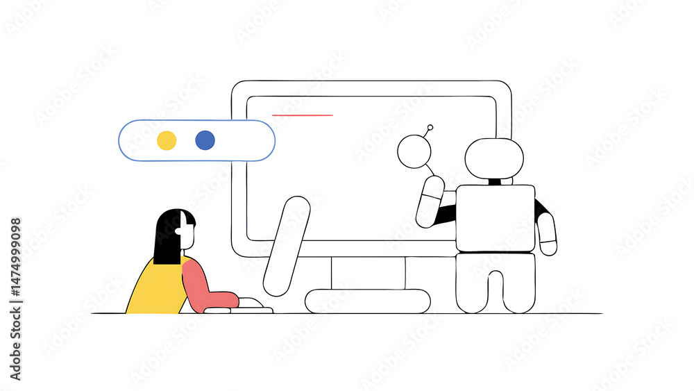 Poster search concept character using artificial intelligence generative tools for searching or browsing in