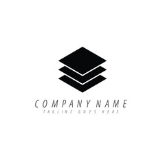 Modern Business Logo Design  Layered Geometric Shapes