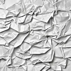 Obraz premium Abstract Crumpled White Paper Texture Background