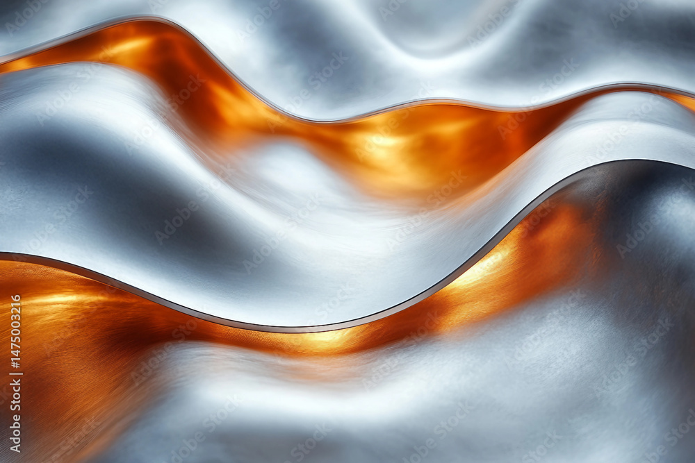 Poster abstract 3d shape futuristic object, generative ai