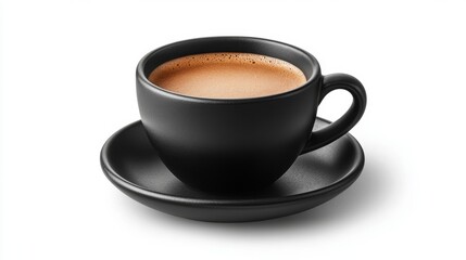 Fototapeta premium Sipping serenity black coffee in a minimalist home setting close-up photography inviting warmth and tranquility