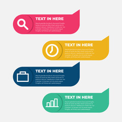 Simple 4 steps infographic, concept business presentations, marketing plans, process diagrams, or step-by-step instructions.