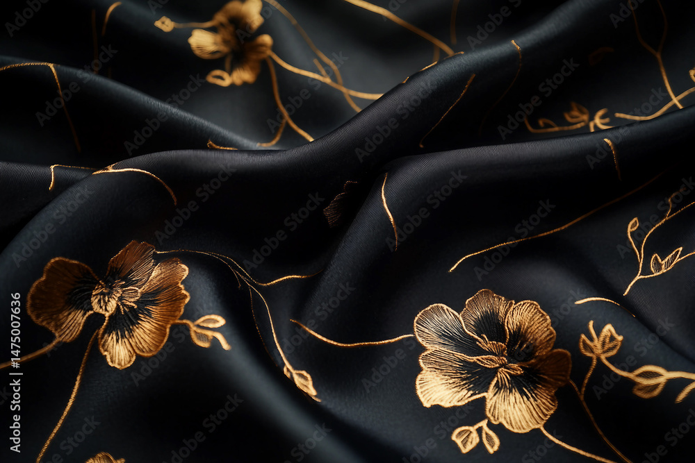 Poster generative ai made creative image with natutal textile material
