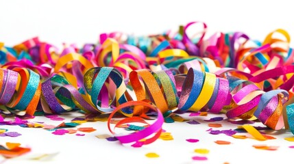 Vibrant celebration confetti festive event colorful party joyful environment close-up view festivity concept for seo impact