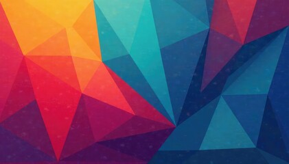 Obraz premium Geometric abstract shapes, vibrant color blocking , simple, seamless, graphic