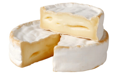 cheese Camembert or Brie, isolated on white background, full depth of field