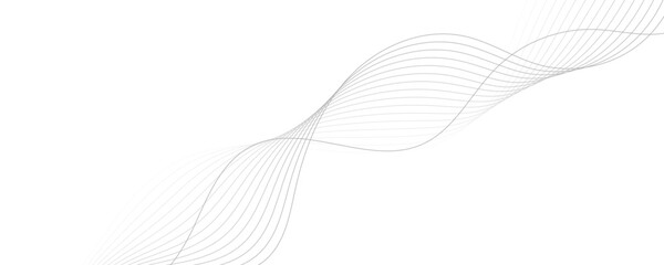 Abstract gray background. Abstract linear flowing particles future technology concept abstract wave curve lines banner.  