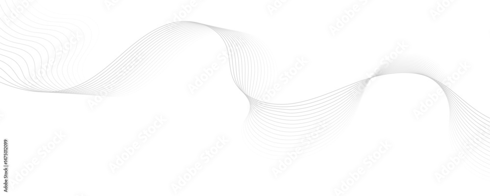 Poster abstract gray background. abstract linear flowing particles future technology concept abstract wave 