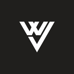 Initial VW letter vector logo design.