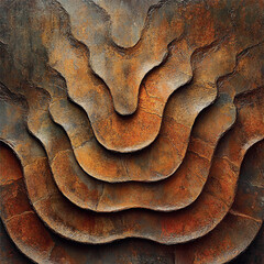 Fototapeta premium image of brown wooden background in the form of waves 