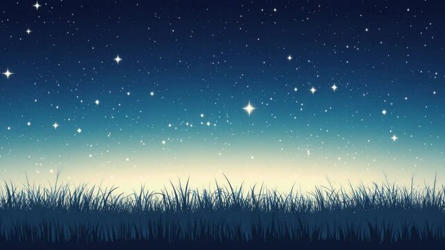 Turf below the night sky