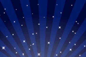 Abstract blue stars and stripes for background with copy space. Night. Design for, wallpaper, card, banner, template, background, greeting card, print, decor, etc