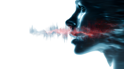 AI Voice Visualization with transparant bg