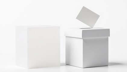 Voting booth, ballot box, isolated on white background , polling station, ballot box, confidential