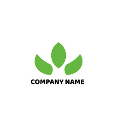 Green Leaf Logo Template | Eco-Friendly Business Branding Design Jpeg 