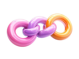 3d Realistic Chain or link Icon on png