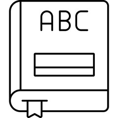 Book vector icon in line style