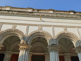 the facade of the cathedral in seville