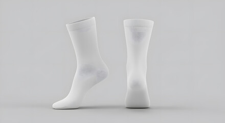 Pair of White Socks Mockup: Clean, Minimalist Design for Branding and Apparel