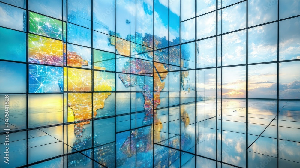Poster abstract blurry grid pattern background
