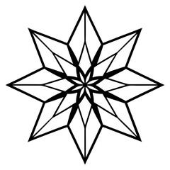 Obraz premium black and white star