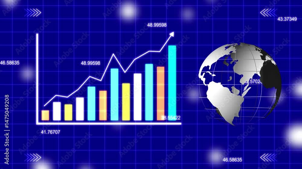 Poster future business growth potential up arrow dollar sign. abstract business growth and graph chart icon