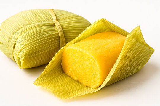 Traditional pamonha wrapped in corn husks