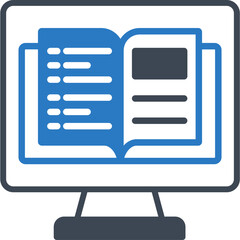 Learning vector icon in color full style