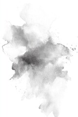 Abstract watercolor wash, shades of gray and white, soft, diffused, and painterly.  Clusters of color, blending into one another, creating a textured feel