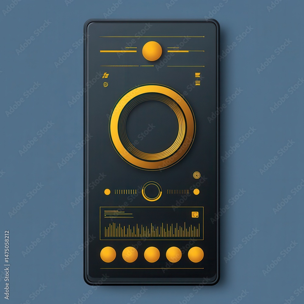 Poster modern digital interface design for a mobile device.
