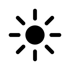 Isolated sun icon on white background. Vector illustration